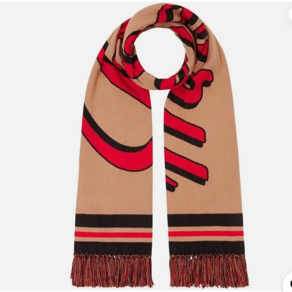 NWT 100% Authentic Burberry Football
Logo Icon Stripe Scarf - Picture 4 of 9